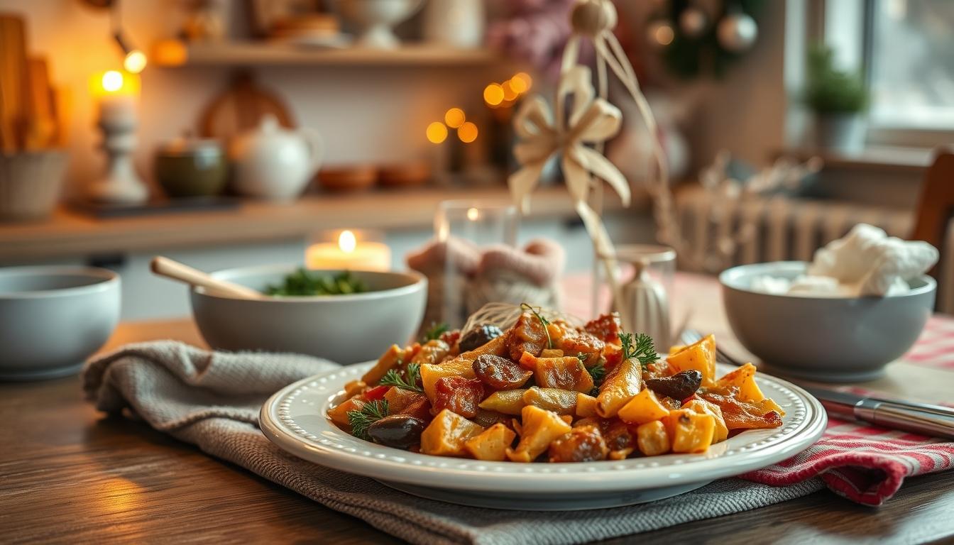 Ingredients prepared for a simple home dinner