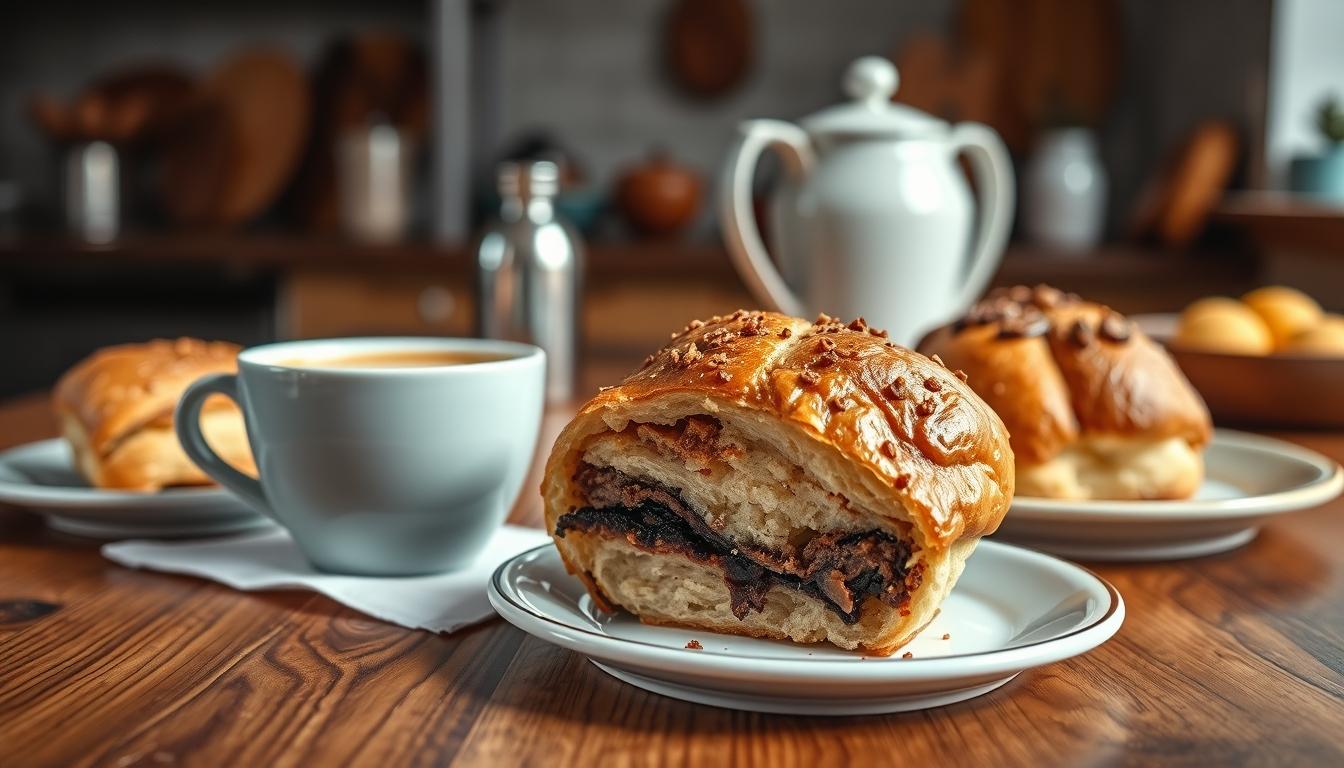 Freshly baked homemade cake in a kitchen setting